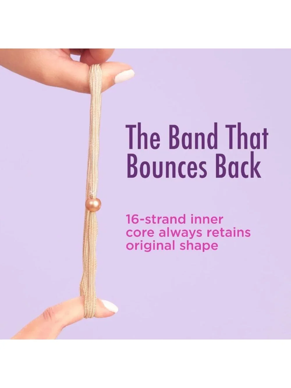 Damage-Free Hair Elastics - 10 Ct Black, Stronger Elastic Ties, All Hair Types